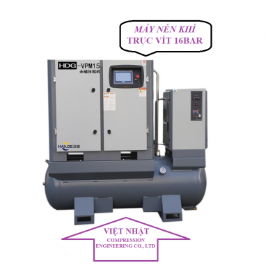 Máy Nén Khí 15kw Cao Áp 16Bar - Công Nghệ Trục Vít Đài Loan - Tiết Kiệm Điện Năng - Tối Ưu Chi Phí Đầu Tư