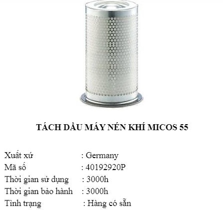 lọc tách dầu yujin micos - Việt nhật 3