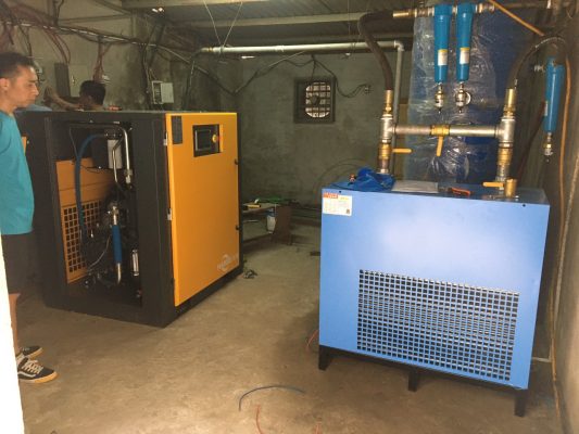 Máy Nén Khí 37kw Biến Tần Lắp Đặt Tại Hà Nam